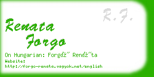 renata forgo business card
